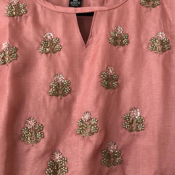 Dark blush pink Indian kurta - Medium - Picture 2 of 5